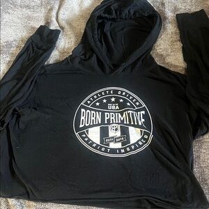 Born Primitive Black Graphic Crop Hoodie L